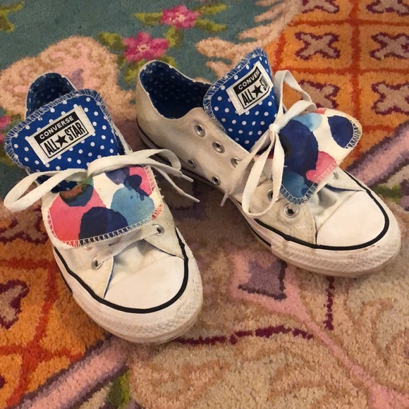 White converse blue polka dot - Picture 2 of 2